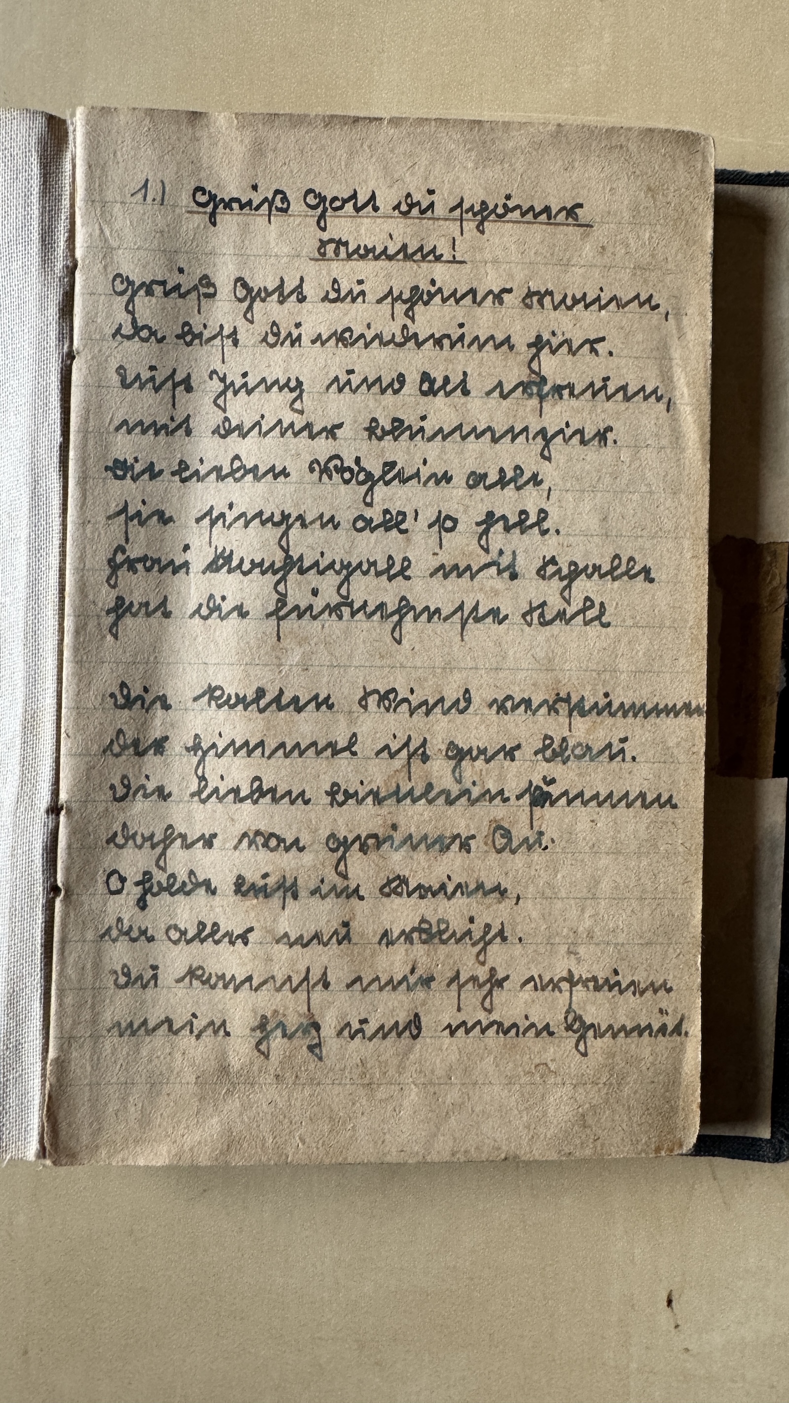 Original Liederbuch Seite 001