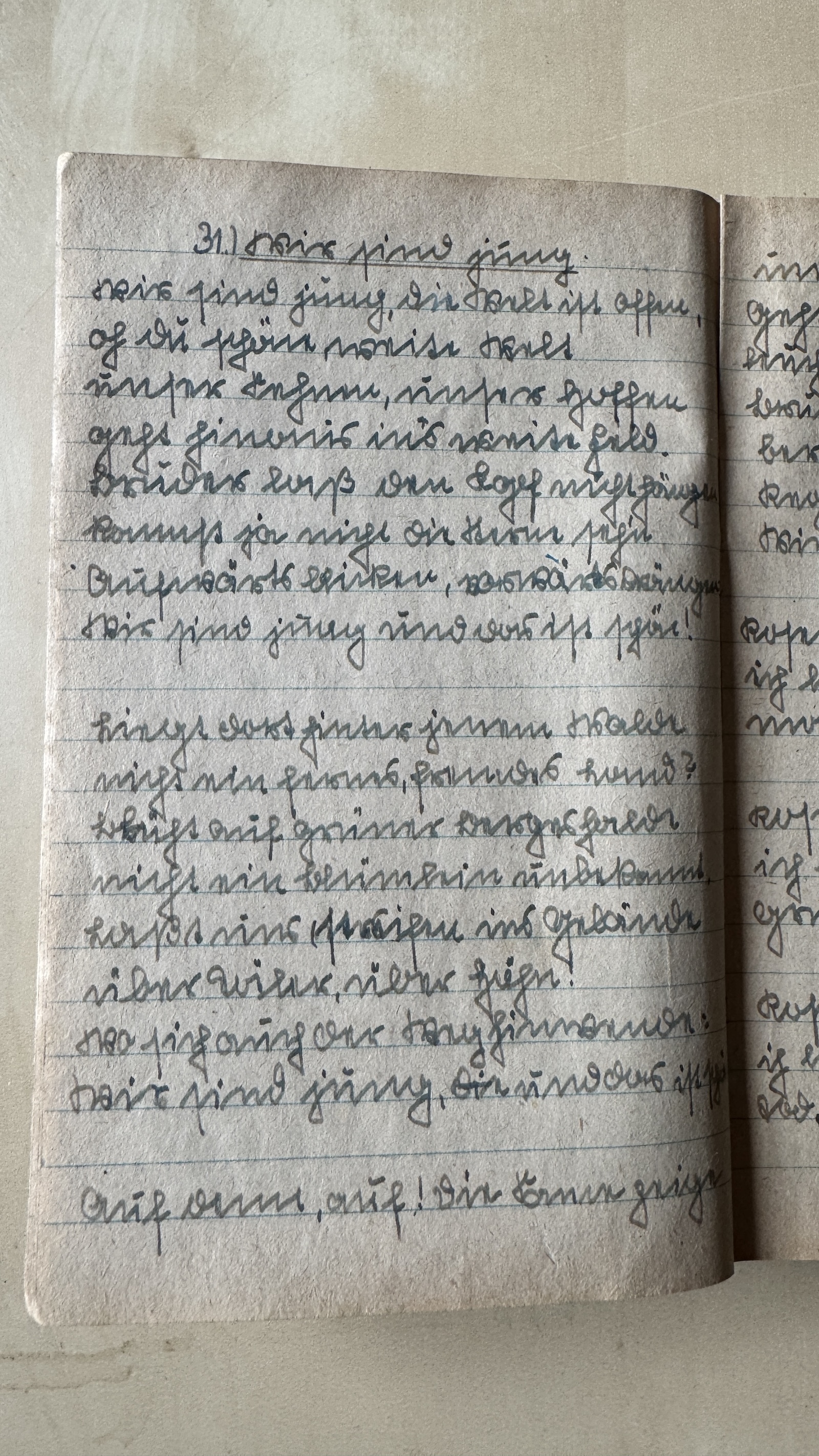 Original Liederbuch Seite 034