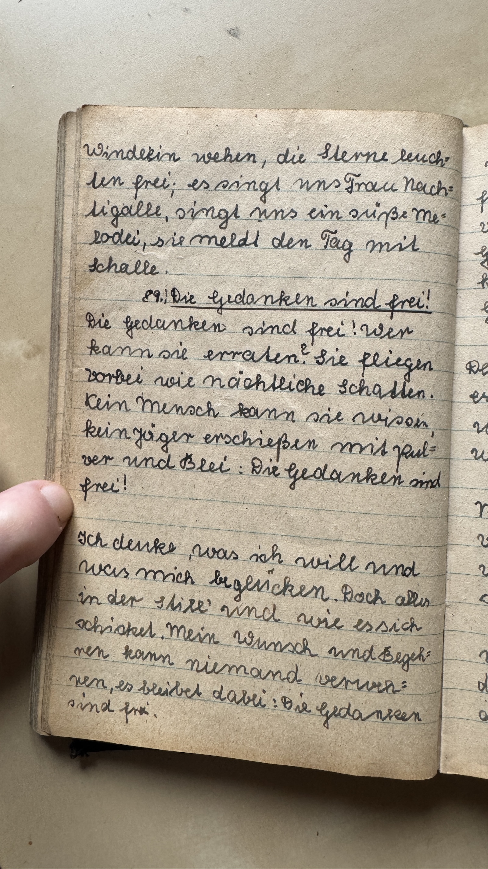 Original Liederbuch Seite 093