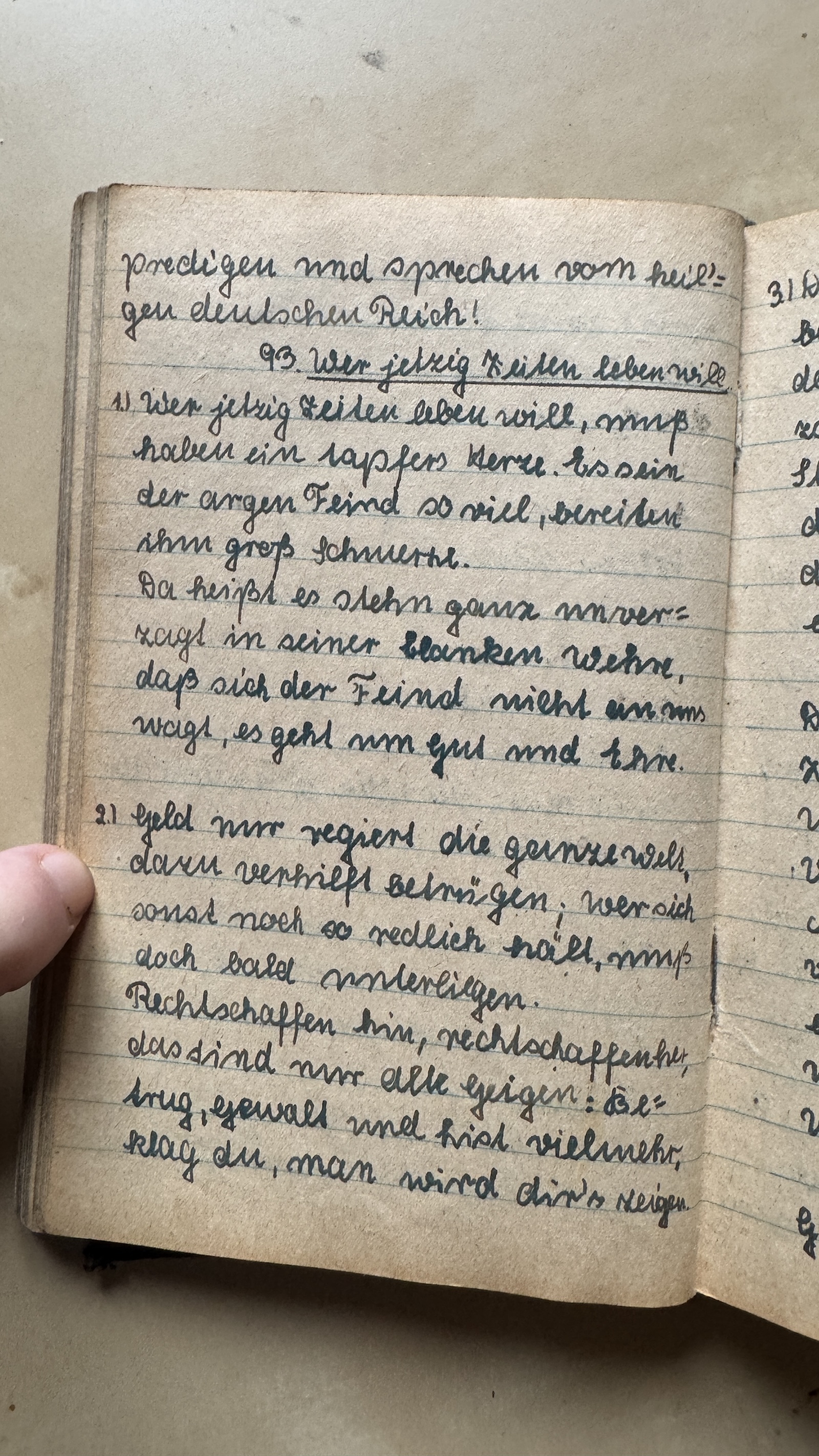 Original Liederbuch Seite 097