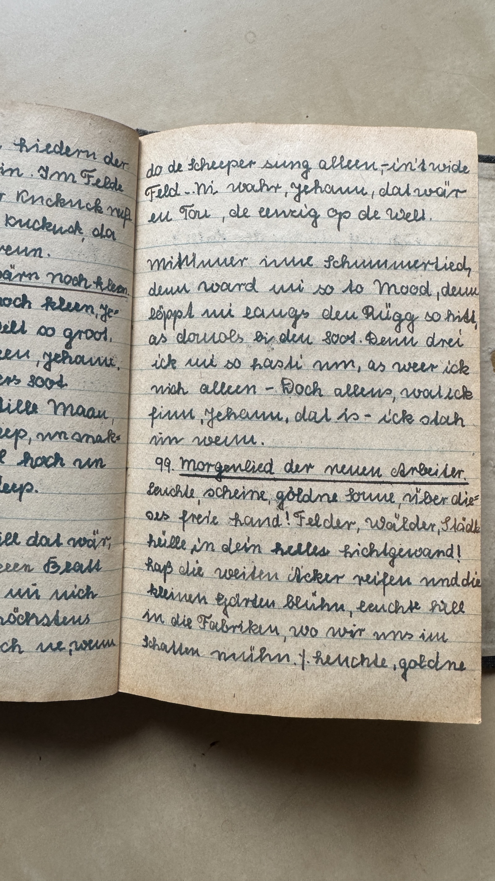 Original Liederbuch Seite 102