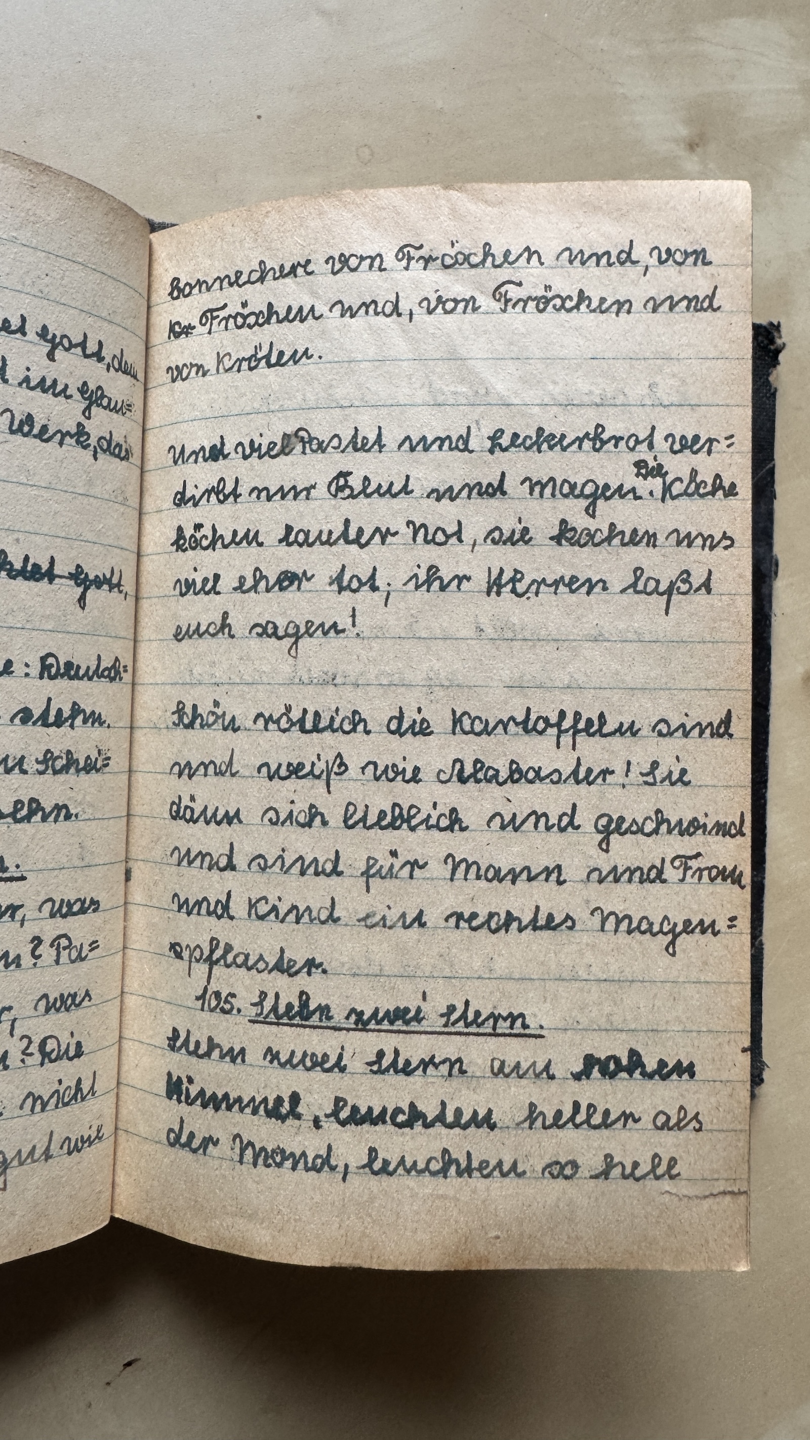 Original Liederbuch Seite 108