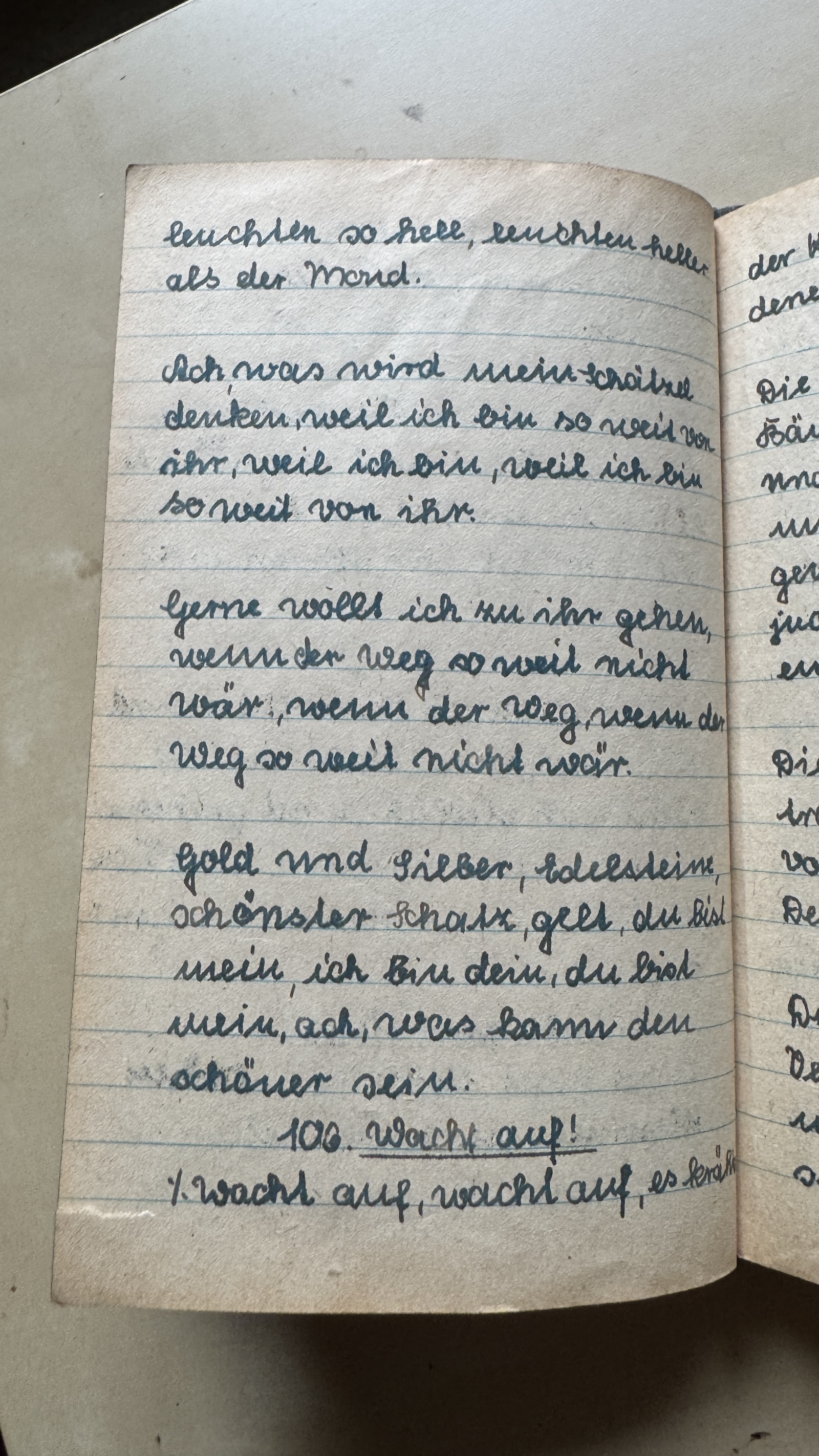 Original Liederbuch Seite 109